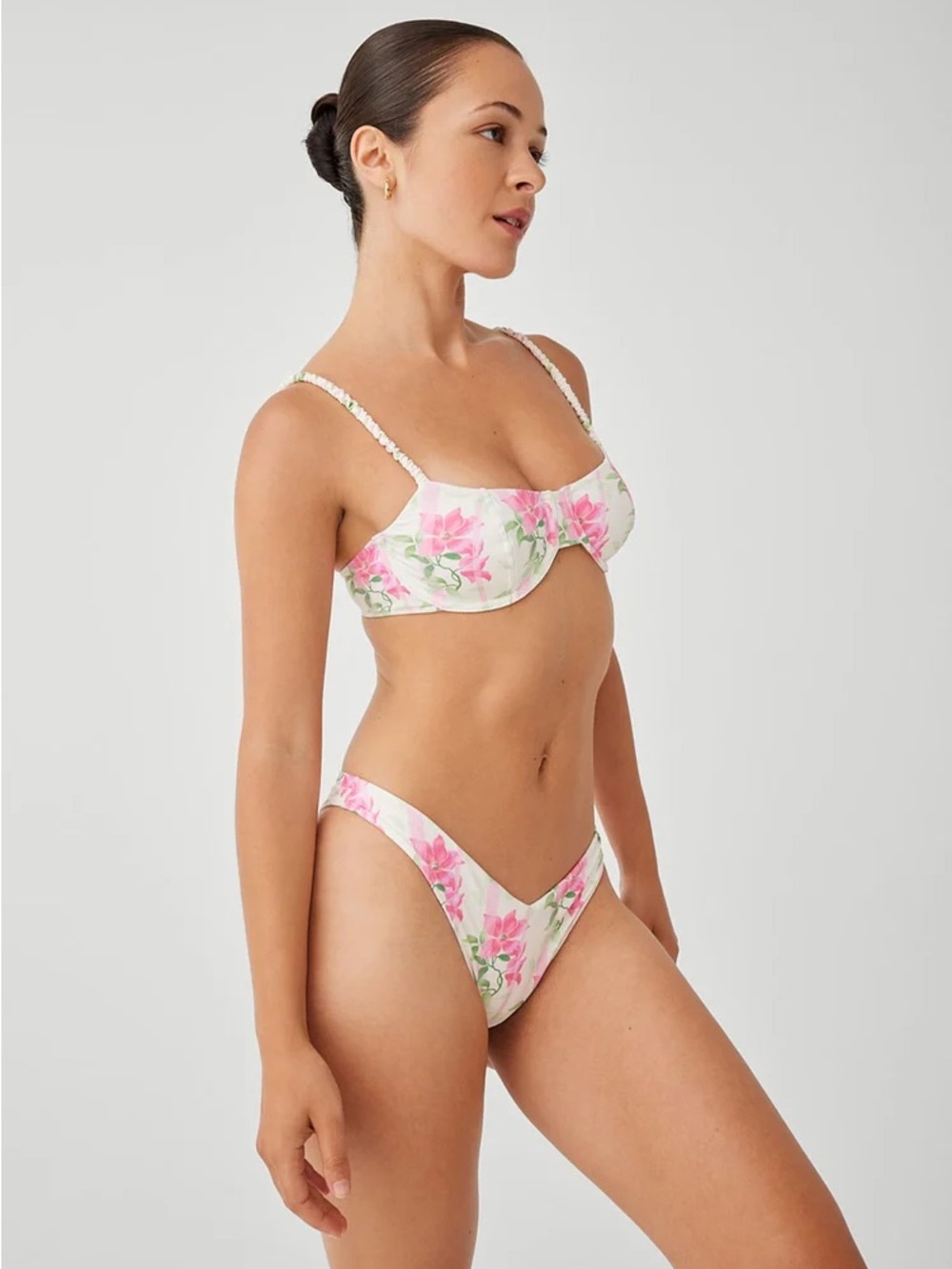 FRANKIE’S BIKINIS Pam Floral Underwire Bikini Set Tiger Lily M
